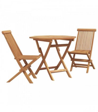 vidaXL Garden Dining Set 3 pcs Brown Solid Acacia Wood