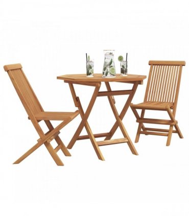vidaXL Garden Dining Set 3 pcs Brown Solid Acacia Wood