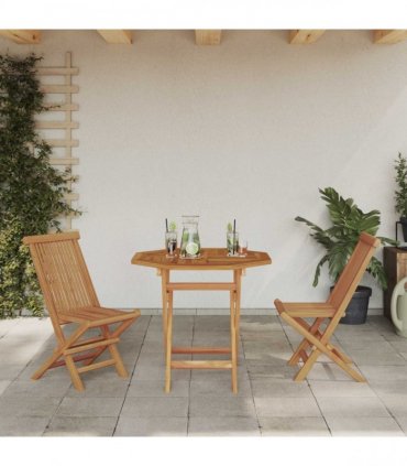 vidaXL Garden Dining Set 3 pcs Brown Solid Acacia Wood