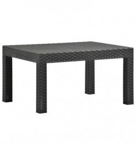 vidaXL Garden Table Anthracite 58x58x41 cm PP Rattan