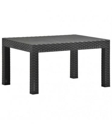 vidaXL Garden Table Anthracite 58x58x41 cm PP Rattan