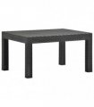 vidaXL Garden Table Anthracite 58x58x41 cm PP Rattan