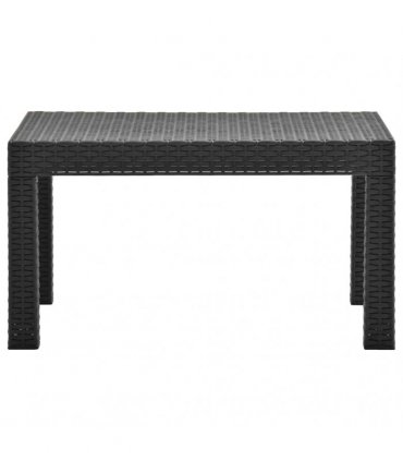 vidaXL Garden Table Anthracite 58x58x41 cm PP Rattan