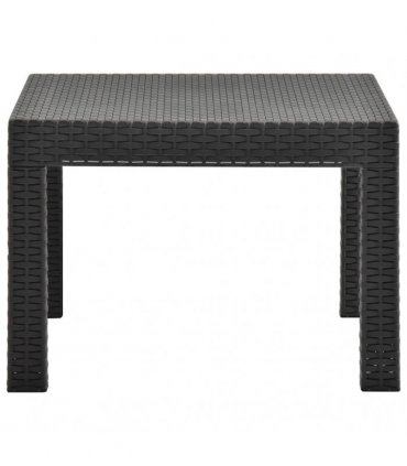 vidaXL Garden Table Anthracite 58x58x41 cm PP Rattan