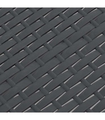 vidaXL Garden Table Anthracite 58x58x41 cm PP Rattan