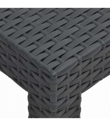 vidaXL Garden Table Anthracite 58x58x41 cm PP Rattan