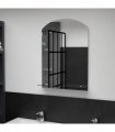 vidaXL Wall Mirror with Shelf 50x70 cm Tempered Glass