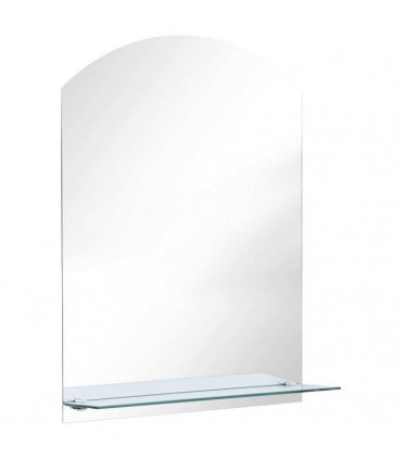 vidaXL Wall Mirror with Shelf 50x70 cm Tempered Glass