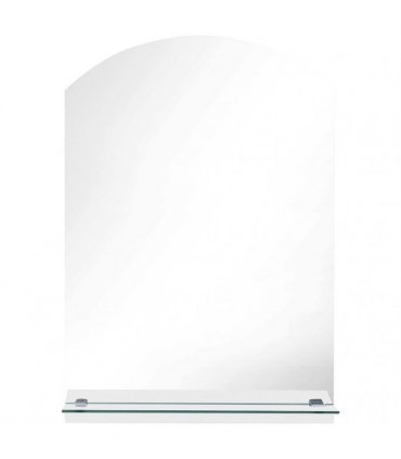 vidaXL Wall Mirror with Shelf 50x70 cm Tempered Glass