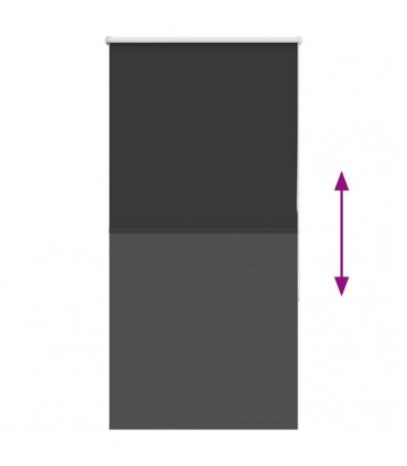 vidaXL Roller Blind Blackout Black 85x130 cm Fabric Width 80.7 cm Polyester