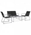 vidaXL Garden Set | Black | Textilene fabric and steel | Medium | Durable