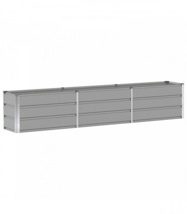 vidaXL Planter Light Grey 240 x 40 x 45 cm Steel
