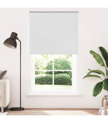 vidaXL Roller Blind Blackout White 125x230 cm Fabric Width 121.6 cm Polyester
