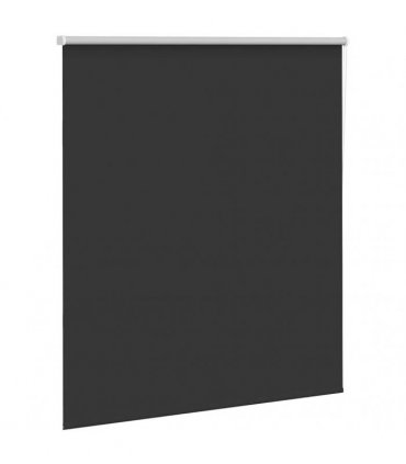 vidaXL Roller Blind Blackout Black 140x130 cm Fabric Width 136.6 cm Polyester