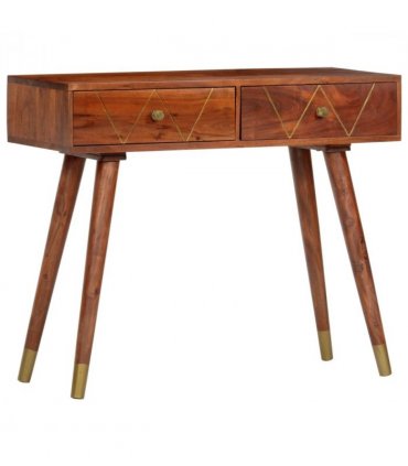 vidaXL Console Table 90x35x76 cm Solid Acacia Wood