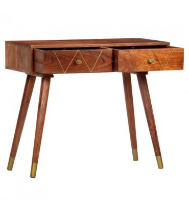 vidaXL Console Table 90x35x76 cm Solid Acacia Wood