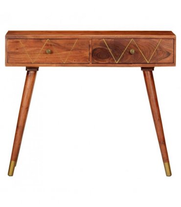 vidaXL Console Table 90x35x76 cm Solid Acacia Wood