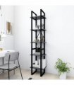 vidaXL 5-Tier Book Cabinet Grey 40x30x175 cm Engineered Wood