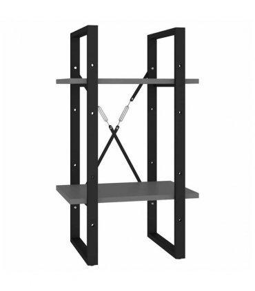 vidaXL 5-Tier Book Cabinet Grey 40x30x175 cm Engineered Wood