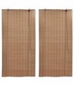 vidaXL Bamboo Roller Blinds 2 pcs Brown 120 x 220 cm