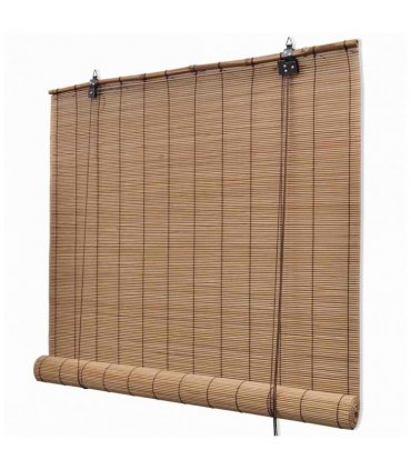 vidaXL Bamboo Roller Blinds 2 pcs Brown 120 x 220 cm