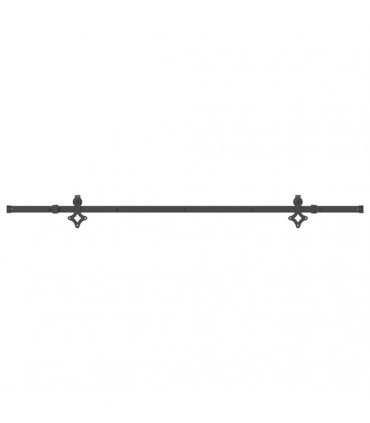 vidaXL Sliding Door Hardware Kit 213.5 cm Steel Black