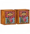 vidaXL Bedside Cabinet 2 pcs Brown 35 x 30 x 40 cm Solid Acacia Wood