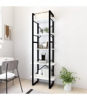 vidaXL 5-Tier Book Cabinet White 60x30x175 cm Engineered Wood