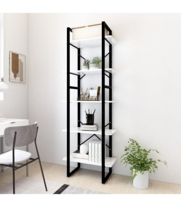 vidaXL 5-Tier Book Cabinet White 60x30x175 cm Engineered Wood