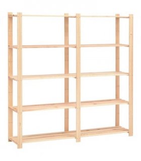 vidaXL 5-Tier Storage Rack 170x38x170 cm Solid Pinewood 500 kg