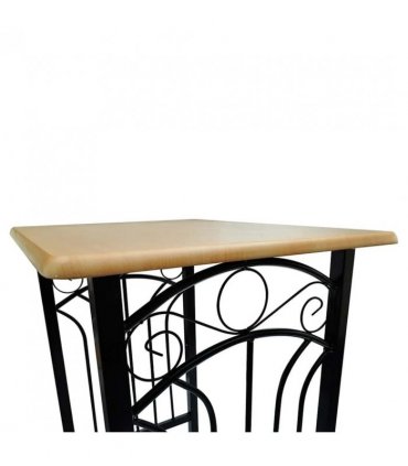 vidaXL Bar Table and Stool Set 3 Pieces Wood and Steel