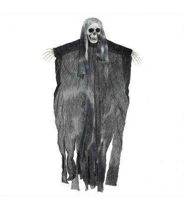 vidaXL Halloween Hanging Ghost 3 pcs Black 66 x 110 cm Polyester