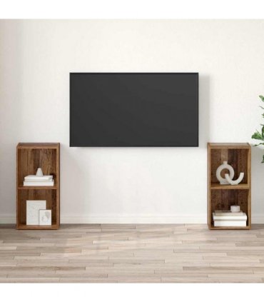 vidaXL TV Cabinet Set 2 pcs Old Wood 72 x 35 x 36.5 cm Engineered Wood
