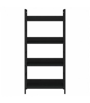 vidaXL 4-Layer Book Shelf Black 60x27.6x124.5 cm Engineered Wood