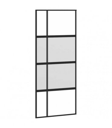 vidaXL Sliding Door with Hardware Set 90x205 cm Tempered Glass and Aluminium