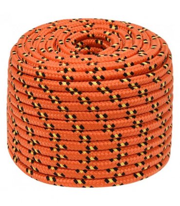vidaXL Boat Rope Orange 14 mm 100 m Polypropylene