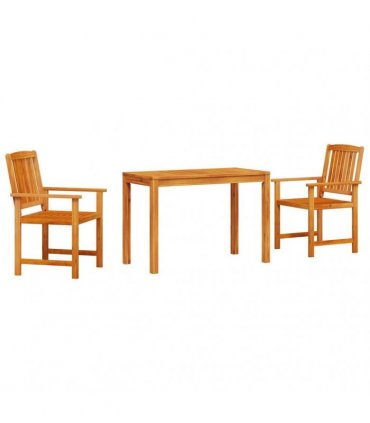 vidaXL Garden Dining Set 3 pcs Brown Solid Acacia Wood