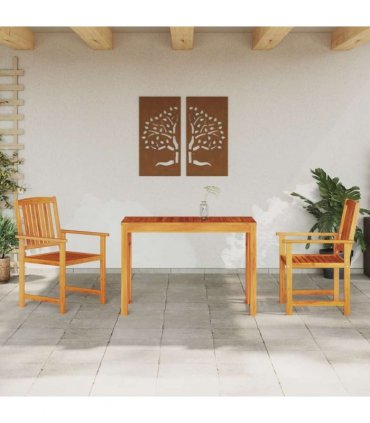 vidaXL Garden Dining Set 3 pcs Brown Solid Acacia Wood