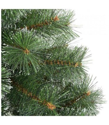 vidaXL Artificial Hinged Christmas Tree Snow Flocked Green 210 cm