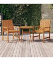 vidaXL Side Table 45x45x60 cm Solid Wood Acacia