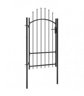 vidaXL Garden Gate Woerden Steel 1x1.7 m Black