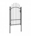 vidaXL Garden Gate Woerden Steel 1x1.7 m Black