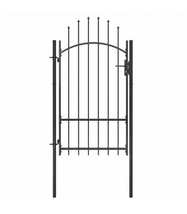 vidaXL Garden Gate Woerden Steel 1x1.7 m Black