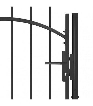 vidaXL Garden Gate Woerden Steel 1x1.7 m Black