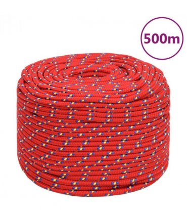 vidaXL Boat Rope Red 10 mm 500 m Polypropylene