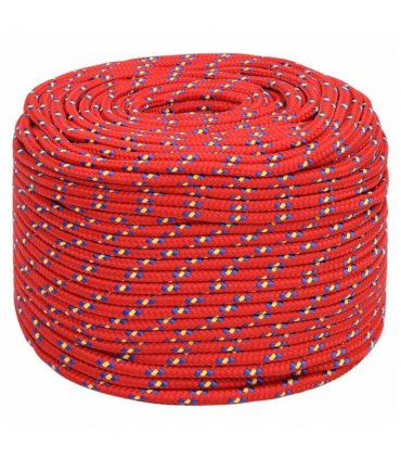 vidaXL Boat Rope Red 10 mm 500 m Polypropylene