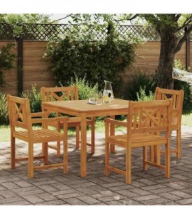 vidaXL Garden Dining Set 5 pcs Brown Solid Acacia wood