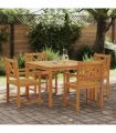 vidaXL Garden Dining Set 5 pcs Brown Solid Acacia wood
