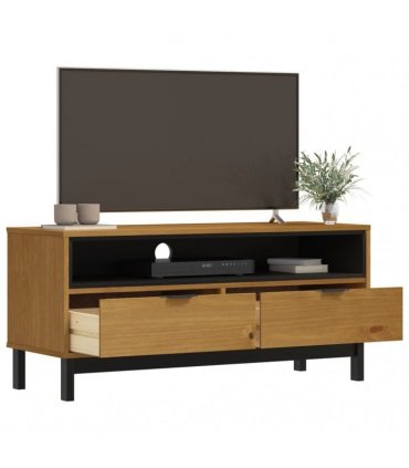 vidaXL TV Cabinet FLAM 110x40x50 cm Solid Wood Pine
