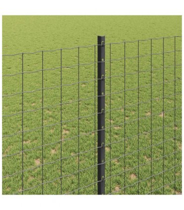 vidaXL Fence Post 22 pcs Grey 200 cm Steel